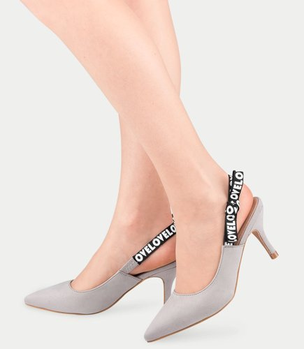 Czółenka damskie Bestelle 100-887SA-2 Szare