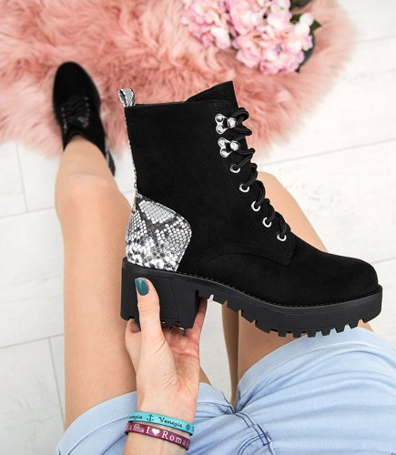 Botki damskie Bestelle 168-202 Czarne