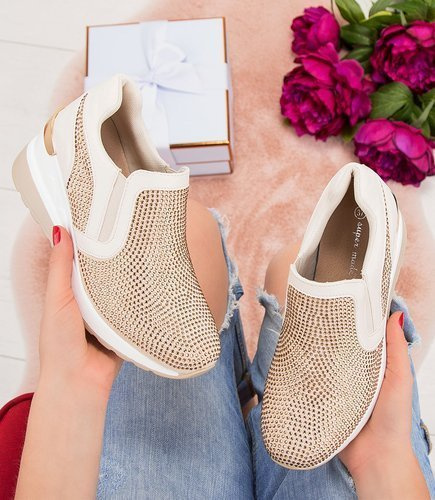 Buty sportowe damskie Super Mode 5162 Beżowe