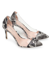 Czółenka damskie Bestelle B1639-47 Skóra Węża