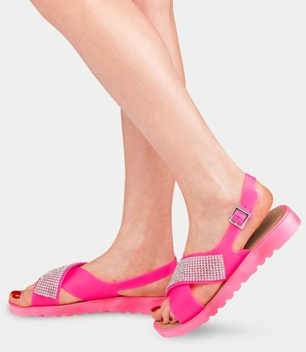 Sandałki damskie Ideal Shoes PT-9133 Różowe