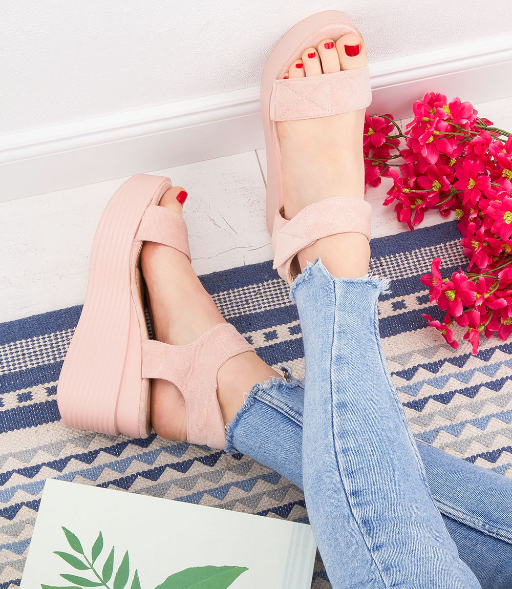 Sandałki damskie Shoesita BE-9012 Różowe