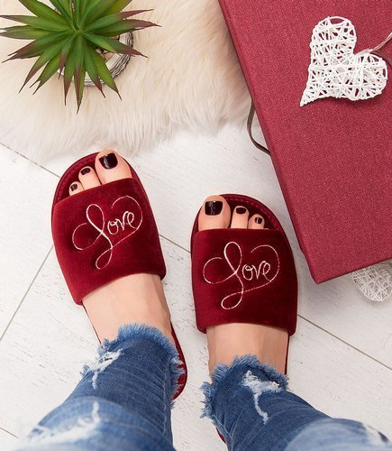 Kapcie damskie Natural Style NS-044 Czerwone