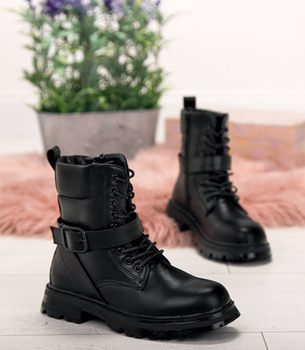 Botki dziewczęce Rock & Joy 7506-3A Czarne + B