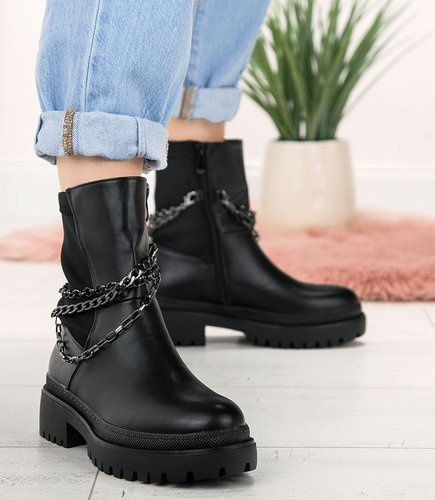 Botki damskie Sixth Sens JW138 Czarne