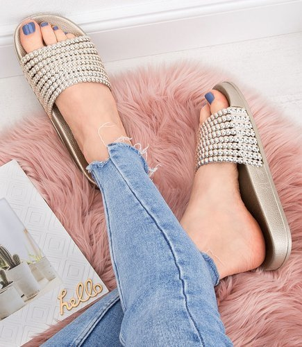 Klapki damskie Bello Star S97 Złote