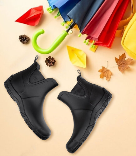 Kalosze damskie Realpaks BG-8/2 Czarno-Czarne