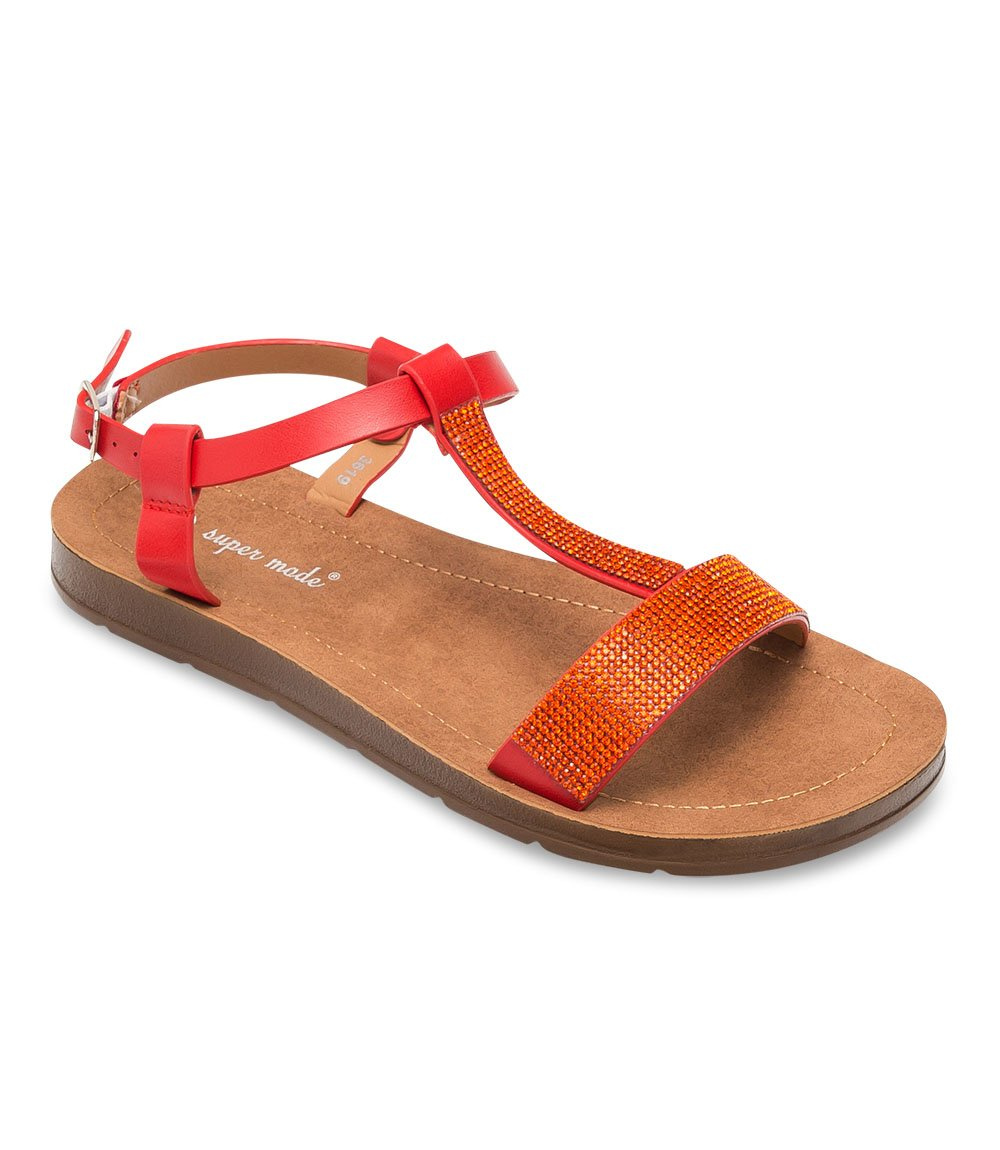 Sandałki damskie Super Mode 3619 Czerwone