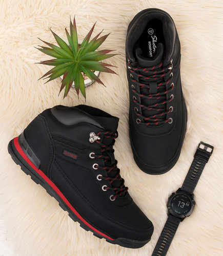 Trapery męskie Skotnicki B-4/0602 Black/Red