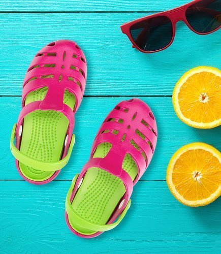 Klapki dziecięce Realpaks SLD-08 Różowo-Zielone