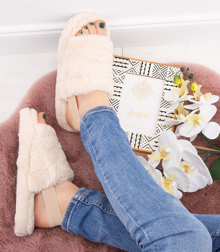 Kapcie damskie Lady Glory P238 Beżowe