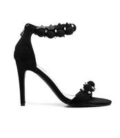 Sandałki z ćwiekami LB527 Czarne Szpilki