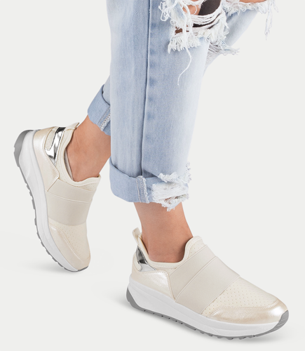 Buty sportowe damskie Ideal Shoes X-9700 Białe