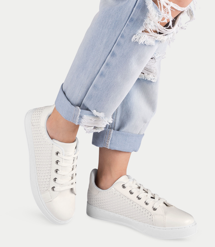 Buty sportowe damskie N/M R219 Białe