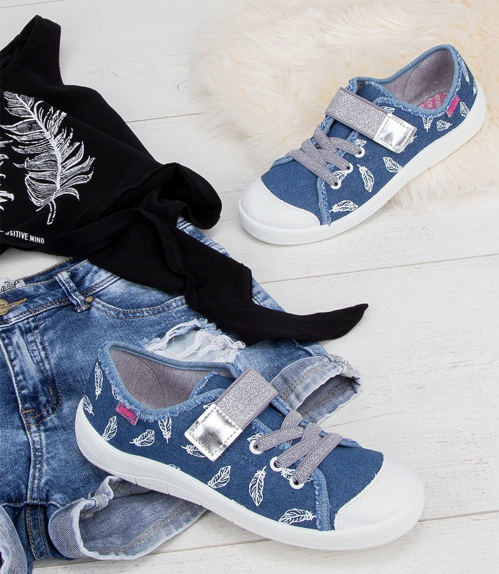 Trampki dziecięce Befado 251Y111 Jeansowe