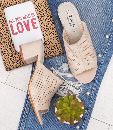 Klapki damskie Skotnicki KL-3-0650 Beżowe