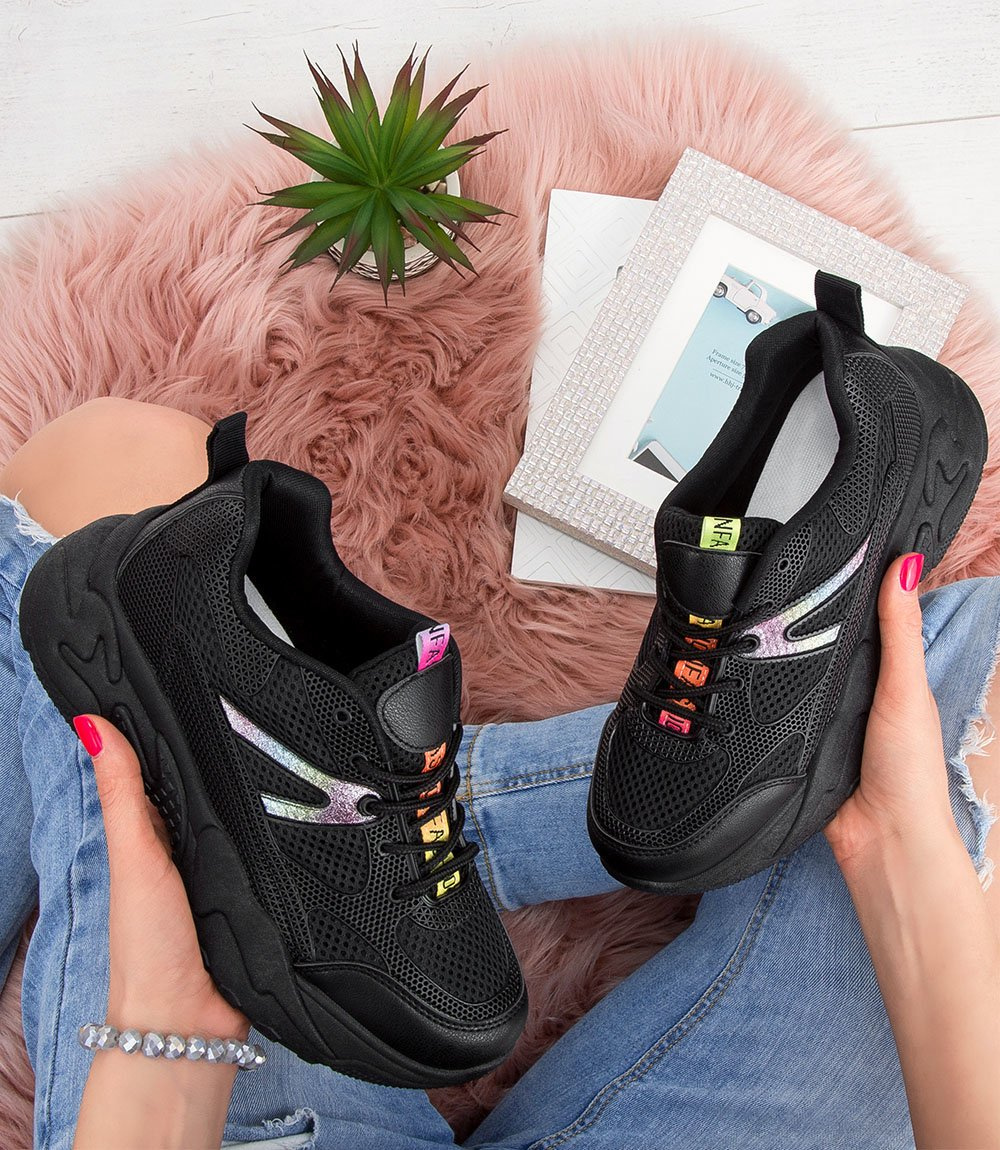 Buty sportowe damskie N/M BM-590 Czarne