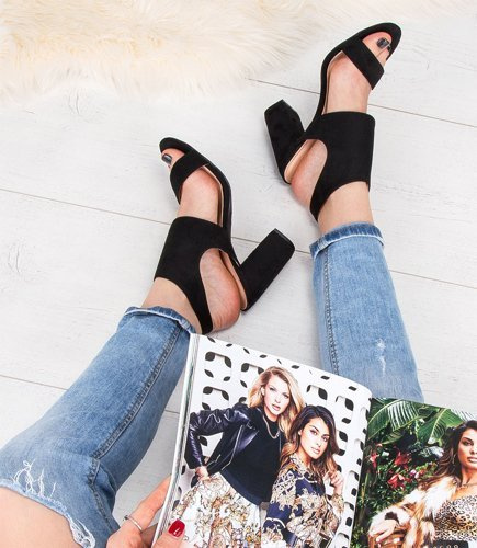 Sandałki damskie Laura Mode RG-01 Czarne