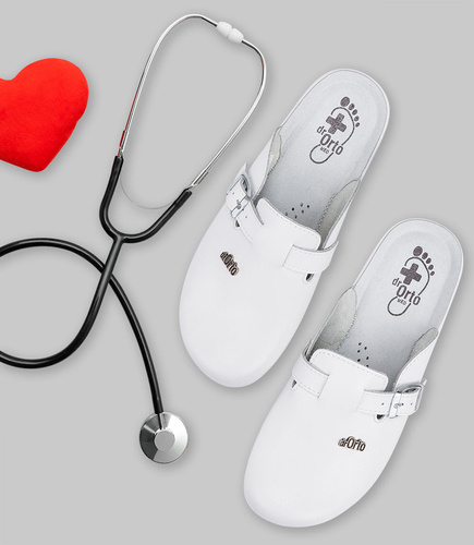 Klapki męskie Dr Orto 157M103 Białe