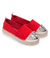 Espadryle damskie Bestelle L184 Czerwone