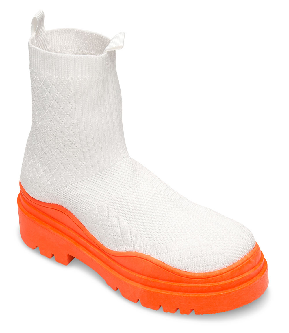 Buty sportowe N/M 88-56 Biało-Pomarańczowe