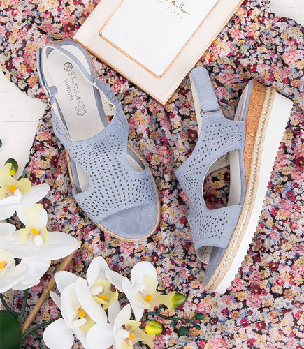 Sandałki damskie Skotnicki S-3-0516 Niebieskie