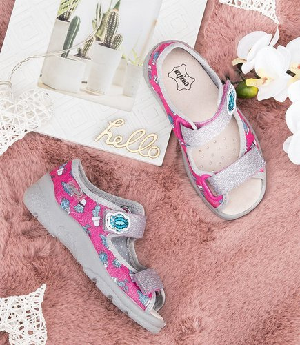 Sandałki dziecięce Befado 869X152 Różowe
