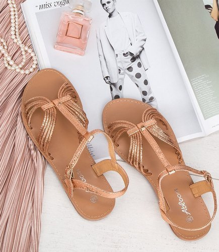 Sandałki damskie Abloom SY793 Szampańskie