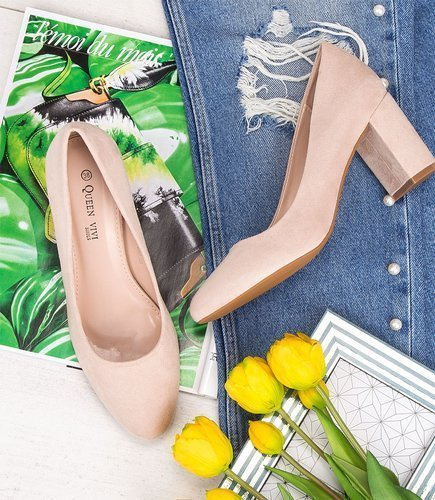 Czółenka damskie Queen Vivi 687 Beżowe