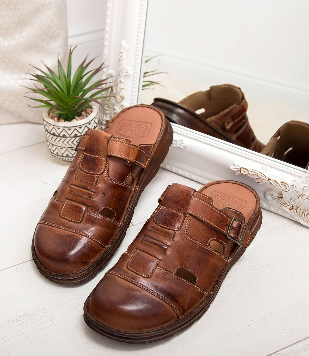 Klapki męskie Pan 1343 Koniakowe