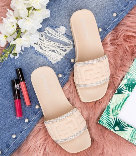 Klapki damskie Sixth Sens H13 Beżowe