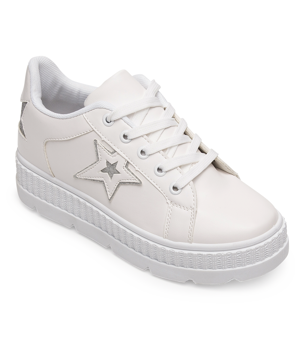 Buty sportowe damskie N/M BM1907 Biało-Srebrne