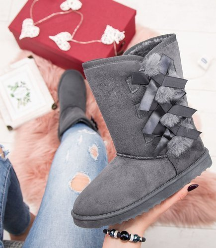 Śniegowce damskie Sixth Sens C553 Szare