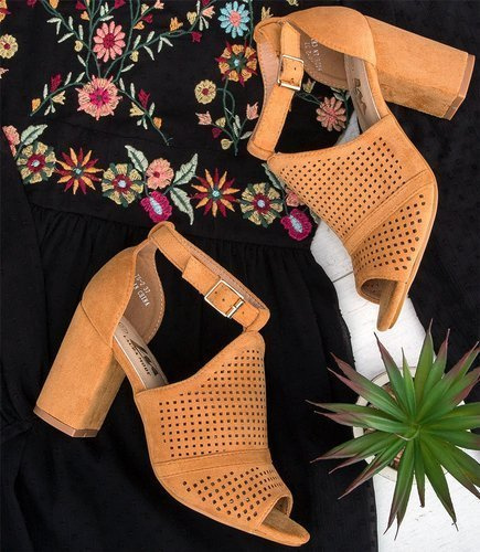 Sandałki damskie Laura Mode TS-2 Brązowe