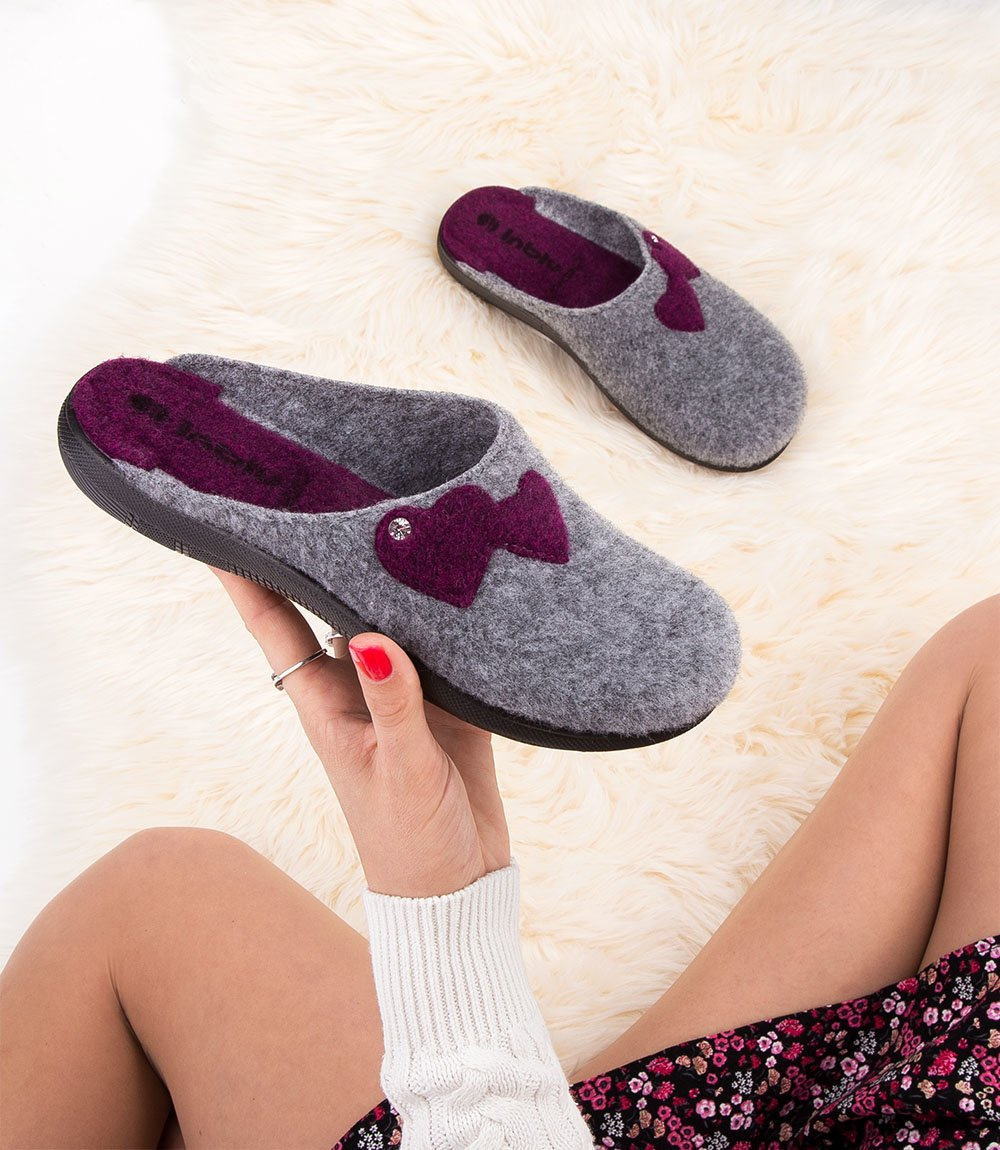 Kapcie damskie Inblu BS-40 Jasnoszare