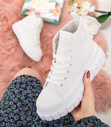 Trampki damskie N/M 88-50 Białe