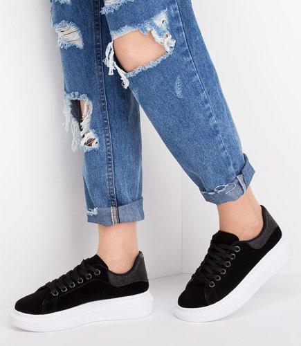 Buty sportowe damskie N/M 2018-66 Czarne