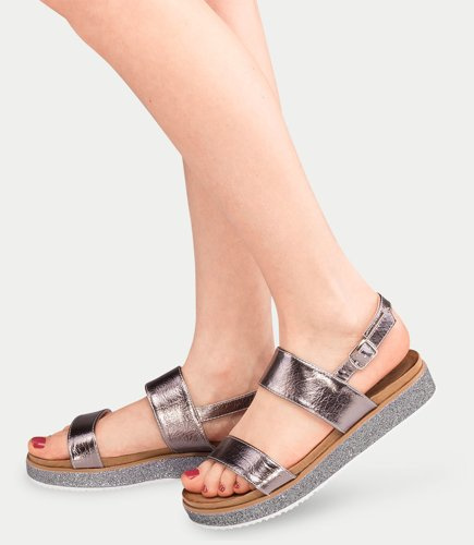 Sandały damskie Bestelle 100-888SA-1 Szare