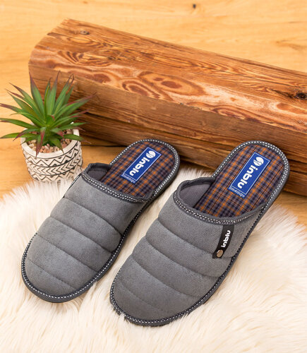 Kapcie męskie Inblu 91-27 Szare