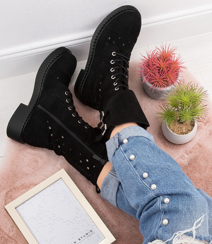 Botki damskie Lady Glory HQ291 Czarne