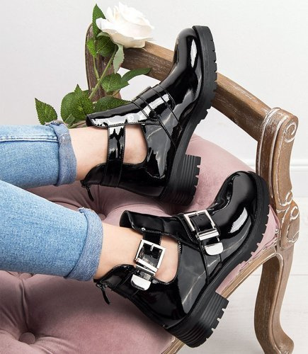 Wegańskie Botki damskie Sixth Sens JW80 Czarne