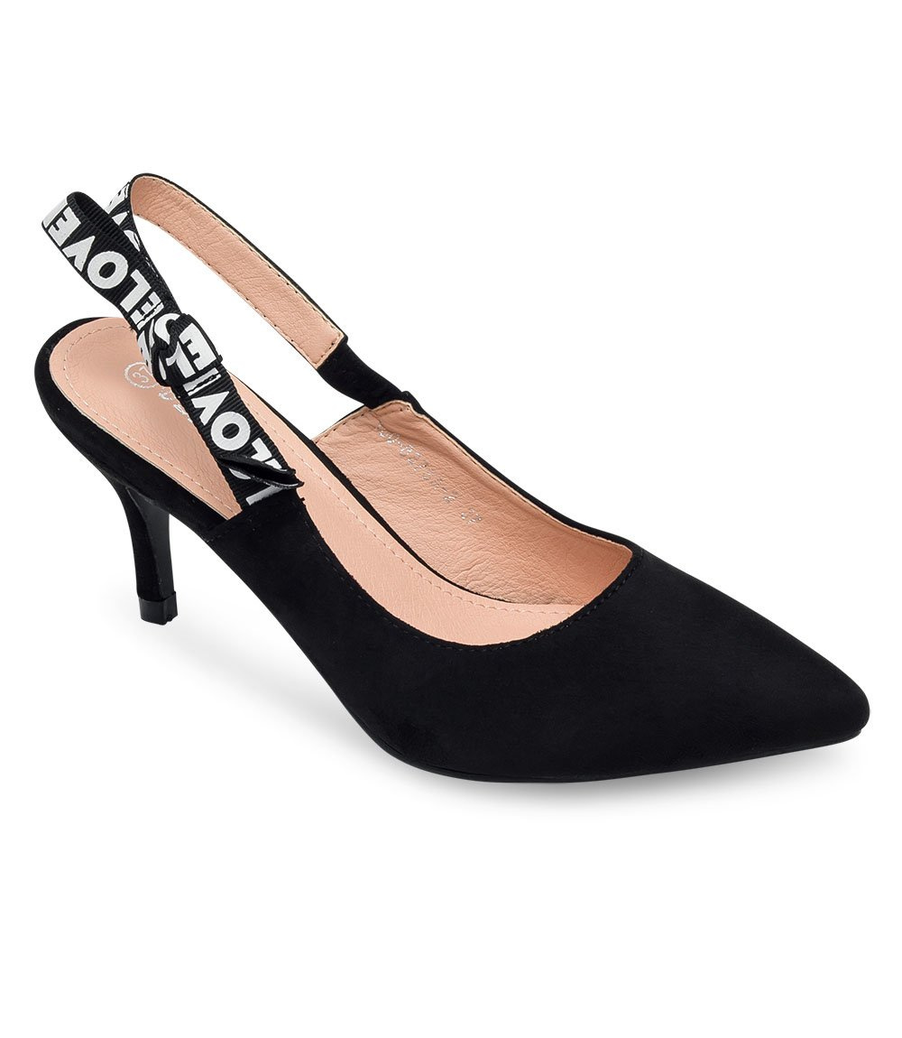 Czółenka damskie Bestelle 100-887SA-2 Czarne