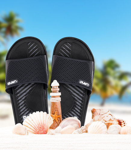 Klapki młodzieżowe basenowe Lano KL-3/6168-X2-B Black/Black