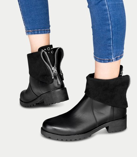 Botki damskie Abloom A89828 Czarne