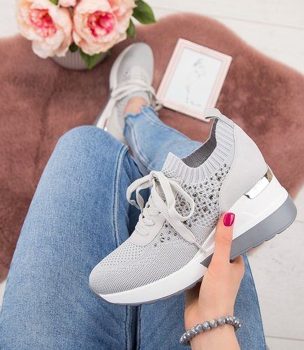 Buty sportowe damskie N/M HQ258 Szare