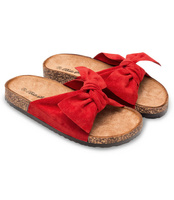 Klapki damskie z kokardą Bello Star S67 Czerwone