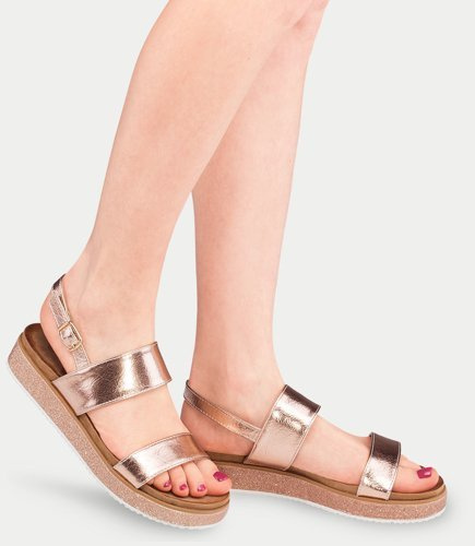 Sandały damskie Bestelle 100-888SA-1 Szampan