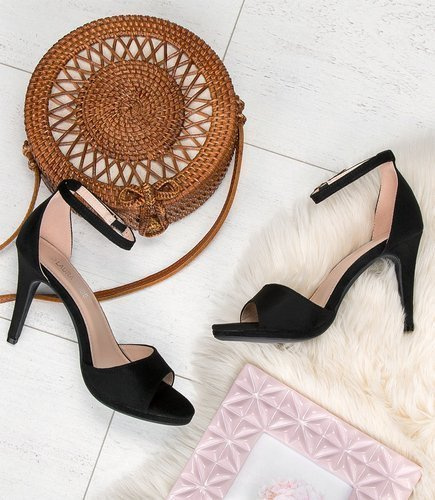 Sandałki damskie Laura Mode QL-128 Czarne