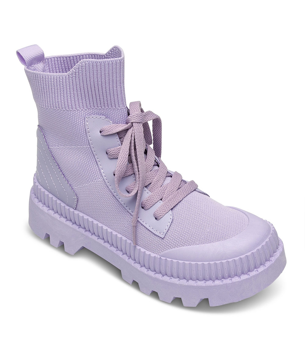 Botki damskie N/M HY288-G Fioletowe