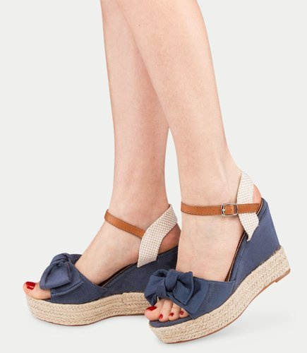 Sandały damskie Joalice 100-010SC-1 Niebieskie